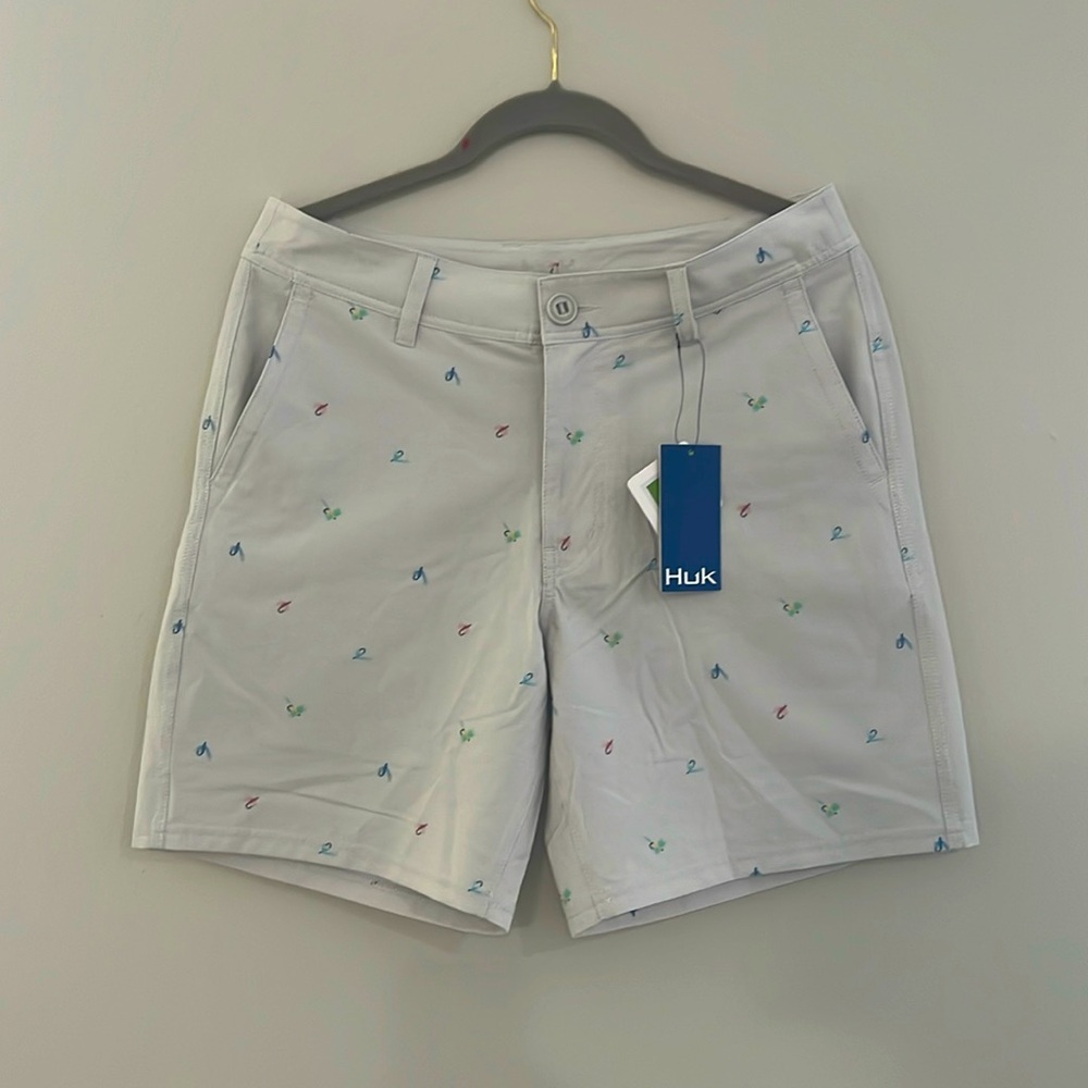 🎣🎣🐟 HUK WAYPOINT FLYHOOK SHORTS NWT SIZE 30 🎣🎣🐟